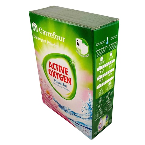 Carrefour Active Oxygen Softener Top And Front Load Detergent Powder 2.5Kg