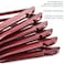 20PK ZOBER Solid Cherry Wood Suit Hangers - with Non Slip Bar and Precisely Cut Notches - 360 Degree Swivel Chrome Hook - Cherry Finish Super Sturdy and Durable Wooden Hangers