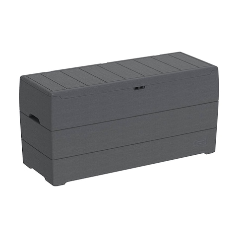 Cosmoplast Cedargrain Deck Storage Box Dark Grey 270L