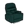 In House Velvet Rocking &amp; Rotating Cinematic Recliner Chair With Cups Holder - Dark Green - NZ80