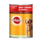 Buy Pedigree Beef Chunks In Gravy Dog Food 400g in UAE