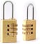 Abbasali Brass Combination Pad Lock 20mm Three Brass Dials Safety Lock For Luggage And Cabinets