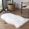 Generic Soft Faux Fur Sheepskin Rug Chair Cover White Fluffy Area Rugs For Bedroom Furry Carpet Rug Floor Sofa Living Room 2X3 Feet