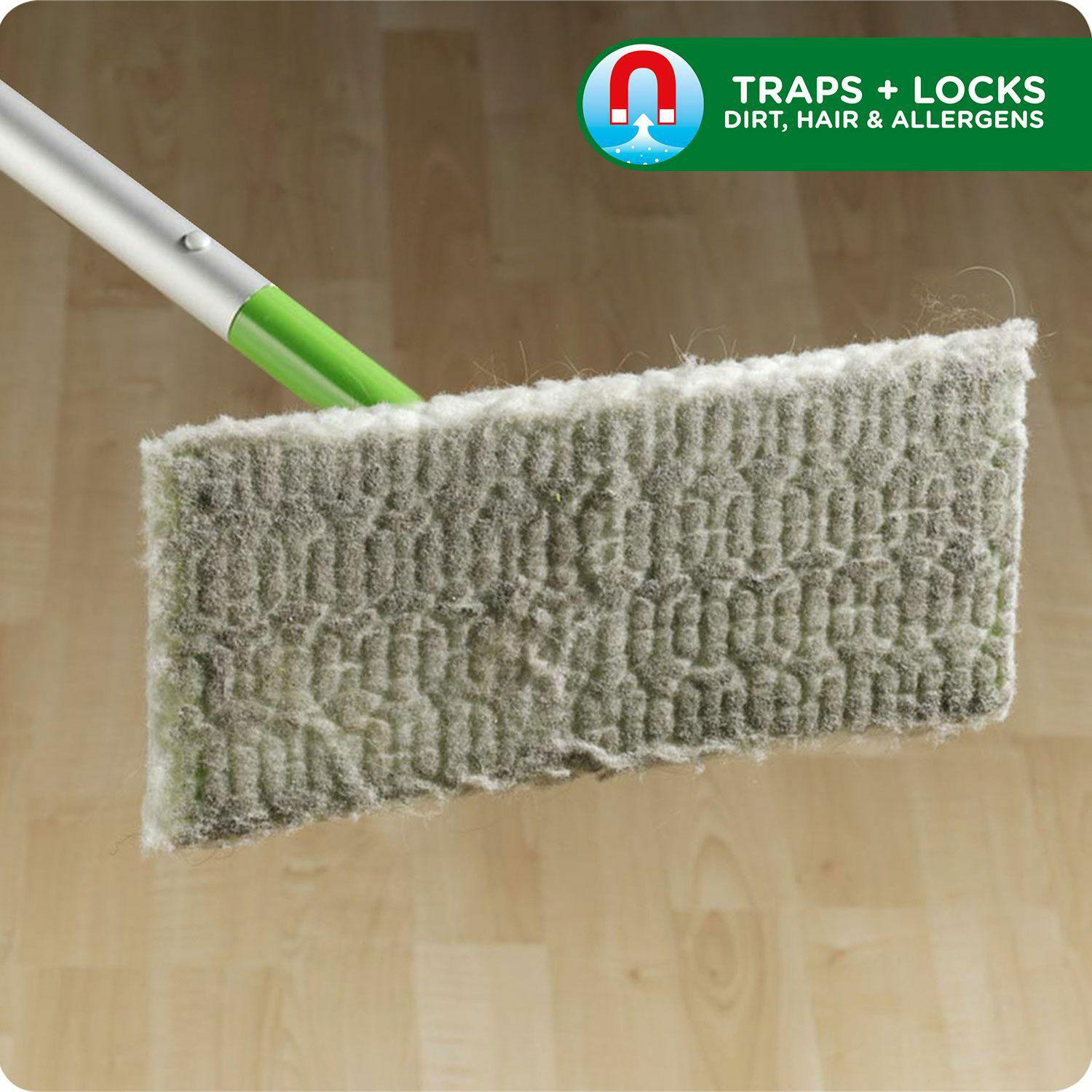 Swiffer Sweeper Dry and Wet Sweeping Kit- 1 sweeper/14 dry cloths/6 wet cloths