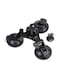 Generic - 5-Piece Sports Camera Triple Suction Cup Mount Set Black