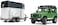 BRUDER Bruder Land Rover Defender With Horse Trailer And One Horse, Green/White, 2592