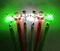 6-Piece Christmas Ballpoint Light Up Multicolour Pens