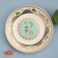 Porcelain Plates with Ramadan Design, Ceramic Round Serving Plate for  Sweets and Cakes (Set of 6)(S)-green and White  color (L-15*W-15CM)