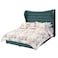 In House Lisbon Velvet Bed Frame - Single - 200x120 cm - Turquoise