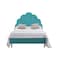 In House Napoli Velvet Bed Frame - Single - 200x120 cm - Turquoise