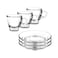 Ocean Caffe Espresso Cup And Saucer Set Clear 70ml 6 PCS