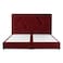 In House Janwa Velvet Bed Frame - King - 200x180 cm - Burgundy