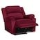In House Velvet Rocking Recliner Chair - Burgundy - AB02