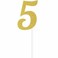 Creative Converting- Cake Topper Gold Glitter #5< >Gold< >