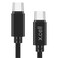 X Cell Type C To C Braided Cable 220CC Black