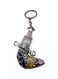 Flower Engraved Zinc Alloy Traditional Sword Keychain