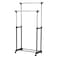 Twin Garment Rack Black 86x44x165cm
