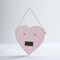Heart-Shaped Mirror with Pink Frame and Light LEDs 32x30cm