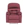 In House Velvet Classic Cinematic Recliner Chair With Cups Holder - Dark Pink - NZ80