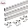 ABBASALI 95 Cm Wardrobe bar   Clothes Rod - Closet and Cupboard Organizer   Chromed Steel with Fittings - Easy Installation   Rail Coat Rack Wall or Clothes Rail - Pack of 6