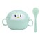 Generic Baby Feeding Bowls With Spoons Stainless Steel Baby Bowl Penguin Baby Food Container Soup Snack Dinnerware With Handles For Infant Toddler Kids (Green)