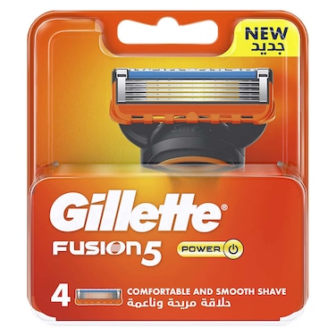 Gillette Fusion Power Men Razor Blade Refills - 4 Count