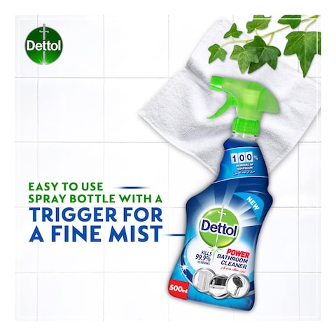 Dettol 4-In-1 Power Bathroom Cleaner Spray Spring Fresh 500ml