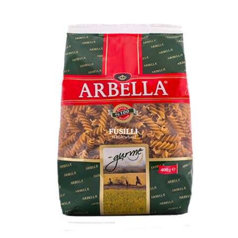 Arbella Pasta Fusilli Rotini Whole Wheat 400GR