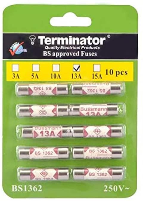 Porcelain Ceramic Fuse 13A 10Pcs - Terminator