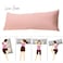 LUNA HOME 1 Piece Long Body Pillow Case, Plain Peach Color