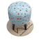 Wooden Twist Harlequin Puffy Ottoman Stool For Living Room