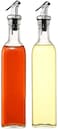SHOWAY Glass Olive Oil Dispenser Bottle Set - 250ml Clear Oil &amp; Vinegar Cruet Bottle with Funnel -Olive Oil Bottles for Kitchen [2 PACK]