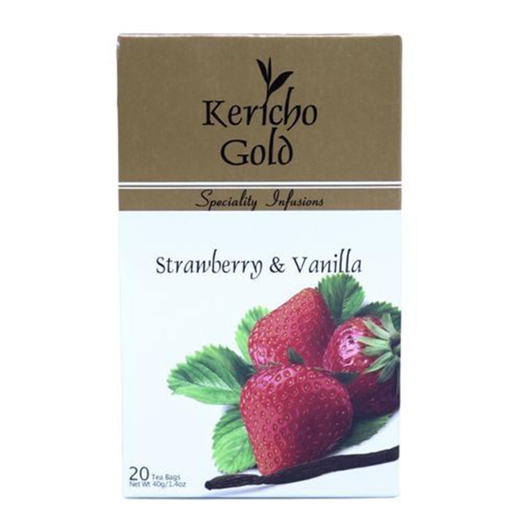 Kericho Gold Strawberry And Vanilla Tea Bags 2g x Pack of 20