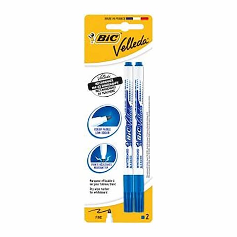 Bic Velleda 1721 Whiteboard Marker - 2 Pieces - Blue