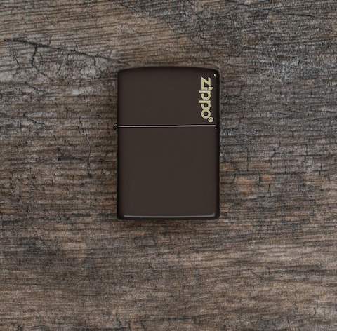 Zippo Classic Lighter 49180ZL-49180 Zippo Logo Classic Design | Windproof | Metal Material - Brown Matte