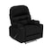 In House Velvet Rocking Cinematic Recliner Chair With Cups Holder - Black - NZ80
