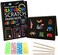 Scratch Paper Art Notebooks, Rainbow Scratch Off Art Set For Kids Activity Color Book Pad Black Magic Art Craft Supplies Kits For Girls Boys Birthday Party Favor Game Christmas Toys Gift