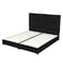 In House Cordoba Velvet Bed Frame - Queen - 200x160 cm - Black