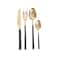 Arshia Stainless Steel Gold And Black 24Pcs Cutlery Sets Tm014Rb