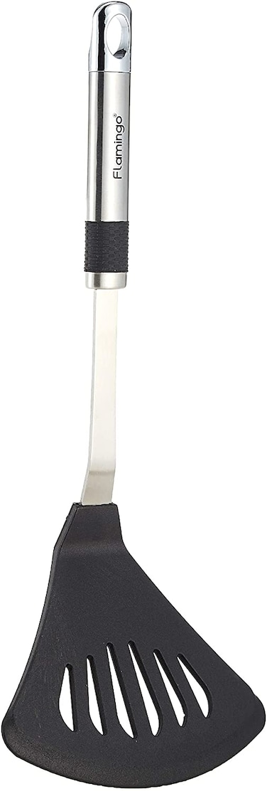Flamingo Slotted Turner, Black/Silver, Large, FL4522KW
