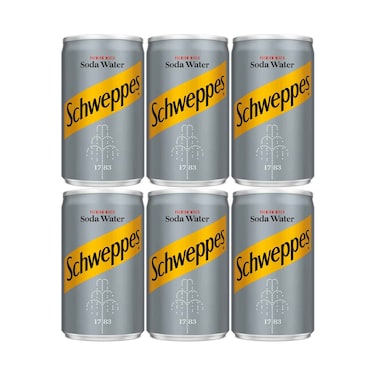 Schweppes Soda Water 150mlx6 Pieces