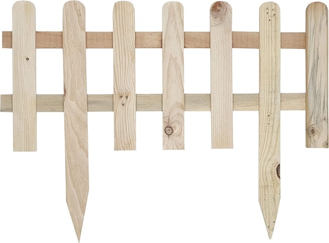 Egardenkart® Garden fence wooden pickets (30cmx100cm, Beige)