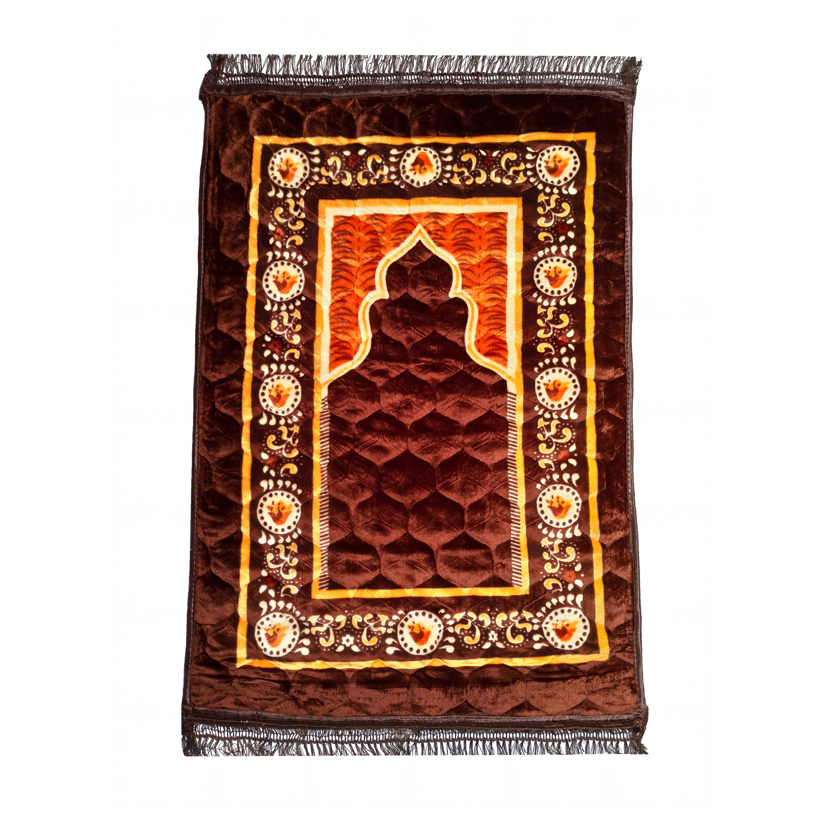 Buy Fabienne Thick Foam Prayer Mat Anti-Slip Flannel Prayer Rug Printed ...