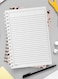 لوحة  دفتر سلك ٦٠ ورقة بغلاف من الورق المقوى بتصميم نمط تيرازو، لتسجيل الملاحظات وتدوين التذكيرات للعمل أو الجامعة أو المدرسة