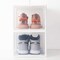 Lushh Shoe Storage Box, stackable High Quality storage Organizer Boxes - Stores Shoes Size up to UK 45, 2 Box Set Transparent