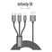 Riversong 3 In 1 Multifunctional USB Cable 1m Black