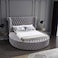 In House Lotus Velvet Bed Frame - King - 200x200 cm - Gray