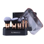 Buy Florucci 5-Piece Professional Makeup Brush Set With Storage Case, Black in Saudi Arabia