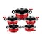 Tefal Tempo Flame Stewpot Set with Glass Lid - Sizes 18-20-24-26-28 - 5 Pieces