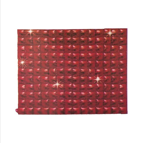 Italo Square Shaped Quilt Foil Balloon Red